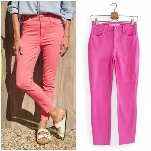 NEW Frank & Eileen Sligo Italian Performance Denim Skinny Jeans in Neon Pink 27 - Picture 1 of 11